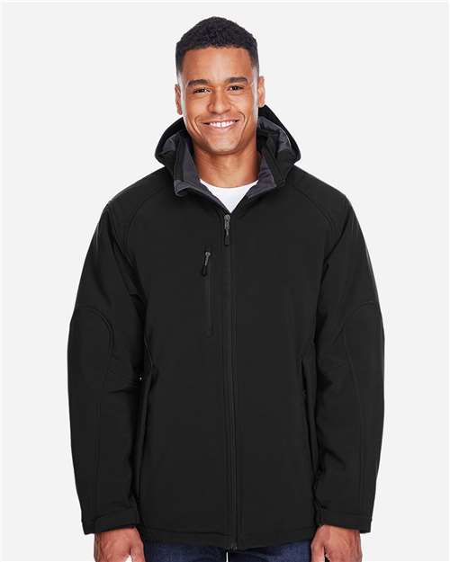 North End Men's Glacier Insulated Three-Layer Softshell with Detachable Hood 88159
