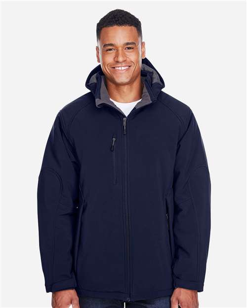 North End Men's Glacier Insulated Three-Layer Softshell with Detachable Hood 88159