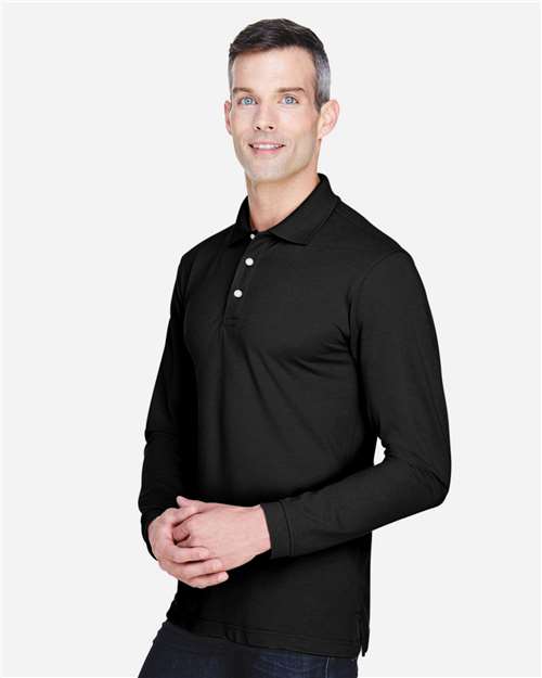 Harriton Men's Easy Blend™ Long Sleeve Polo M265L