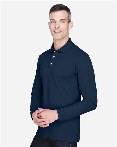 Harriton Men's Easy Blend™ Long Sleeve Polo M265L