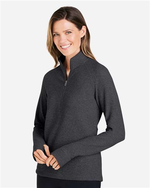 North End Women's Spirit Textured Quarter-Zip Pullover NE725W