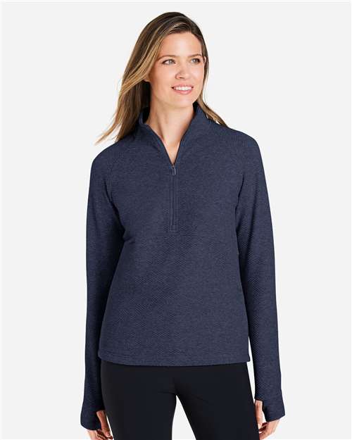 North End Women's Spirit Textured Quarter-Zip Pullover NE725W