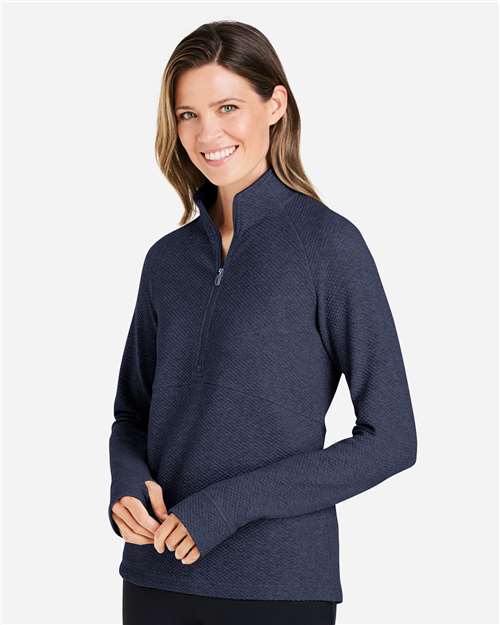 North End Women's Spirit Textured Quarter-Zip Pullover NE725W