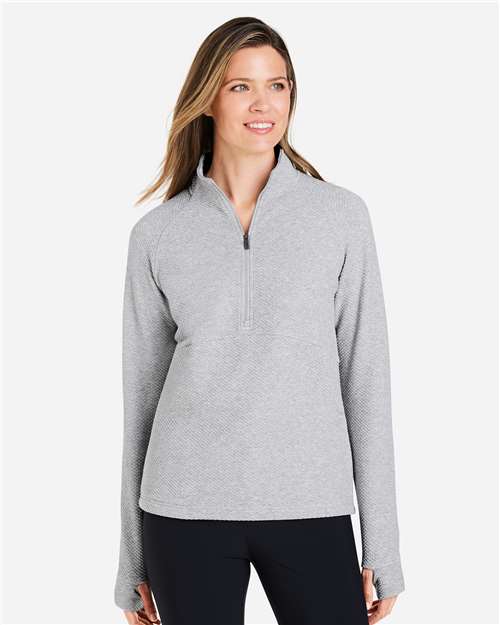 North End Women's Spirit Textured Quarter-Zip Pullover NE725W