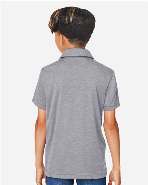 Team 365 Youth Zone Sonic Heather Performance Polo TT51HY