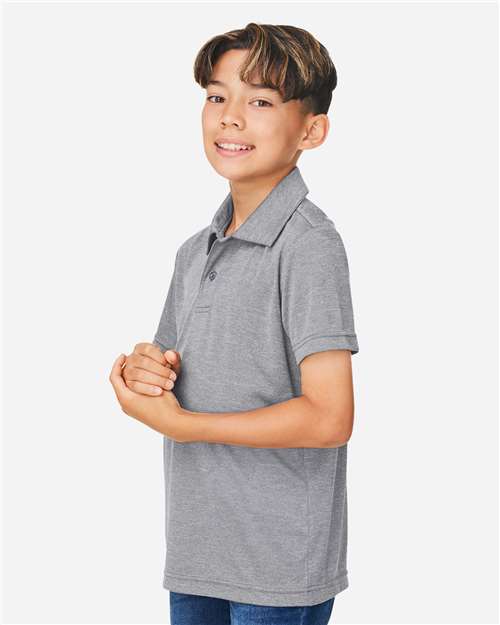 Team 365 Youth Zone Sonic Heather Performance Polo TT51HY