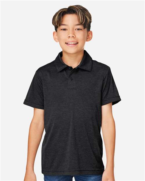 Team 365 Youth Zone Sonic Heather Performance Polo TT51HY