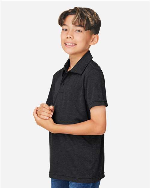 Team 365 Youth Zone Sonic Heather Performance Polo TT51HY
