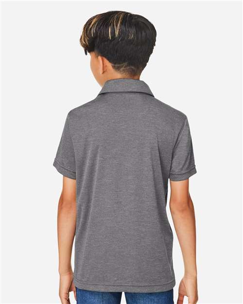 Team 365 Youth Zone Sonic Heather Performance Polo TT51HY