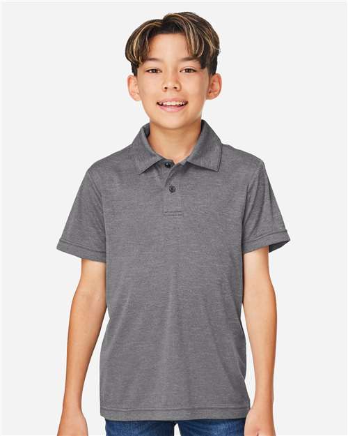 Team 365 Youth Zone Sonic Heather Performance Polo TT51HY