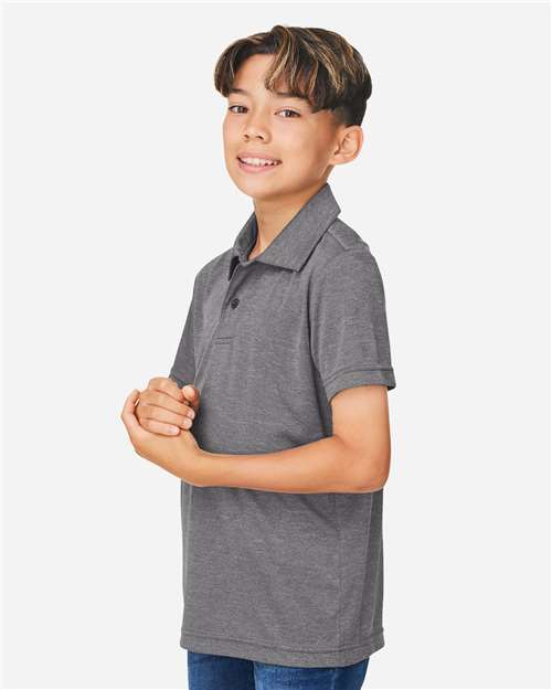 Team 365 Youth Zone Sonic Heather Performance Polo TT51HY