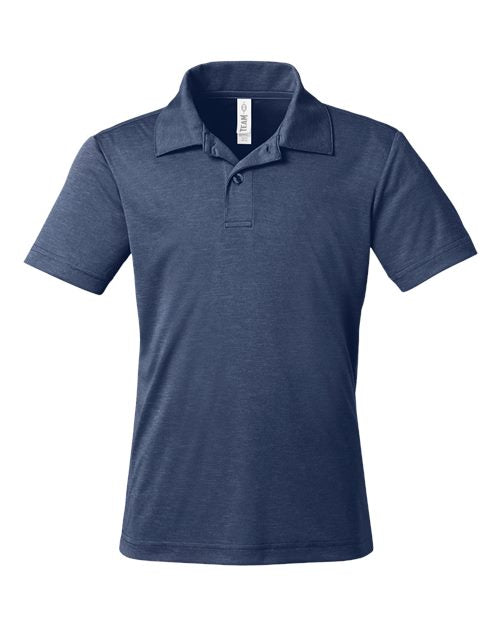 Team 365 Youth Zone Sonic Heather Performance Polo TT51HY