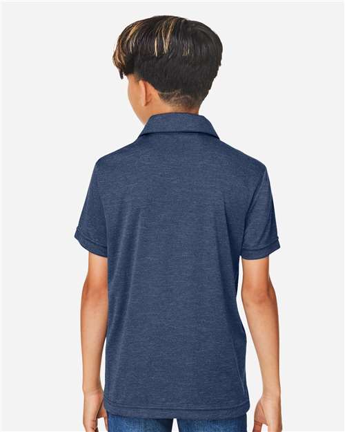 Team 365 Youth Zone Sonic Heather Performance Polo TT51HY