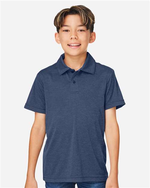 Team 365 Youth Zone Sonic Heather Performance Polo TT51HY