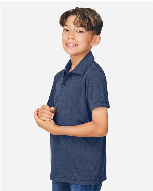 Team 365 Youth Zone Sonic Heather Performance Polo TT51HY