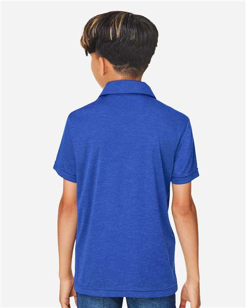 Team 365 Youth Zone Sonic Heather Performance Polo TT51HY