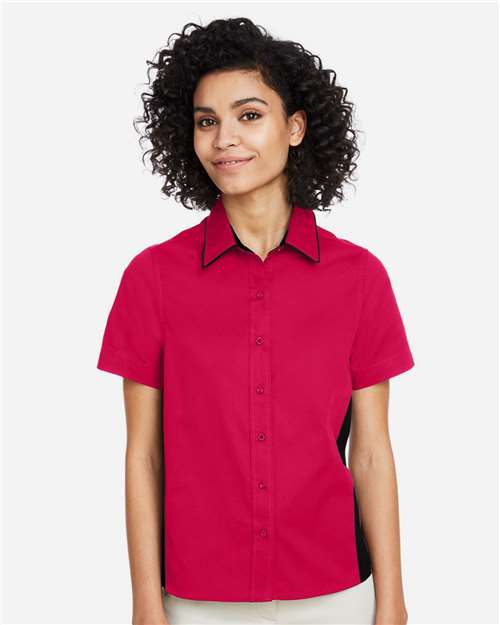 Harriton Women's Flash IL Colorblock Shirt M586W
