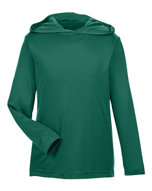 Team 365 Youth Zone Performance Hooded Long Sleeve T-Shirt TT41Y
