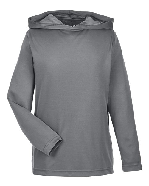 Team 365 Youth Zone Performance Hooded Long Sleeve T-Shirt TT41Y