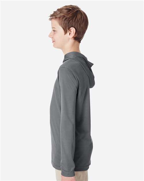 Team 365 Youth Zone Performance Hooded Long Sleeve T-Shirt TT41Y