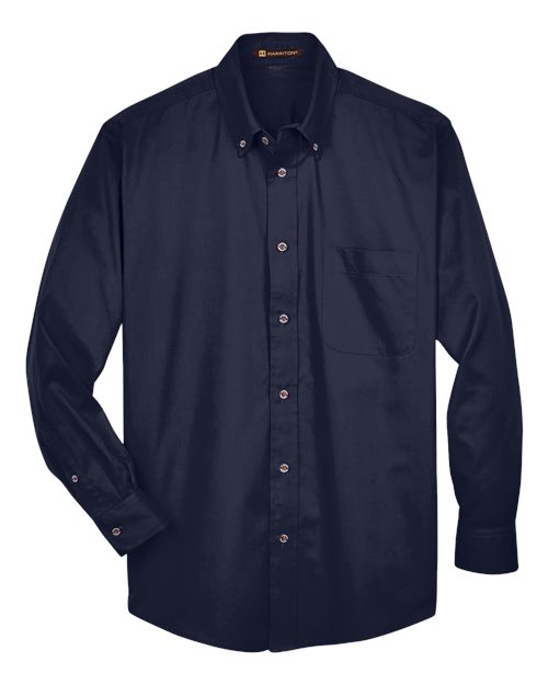 Harriton Men's Tall Easy Blend™ Twill Dress Shirt M500T