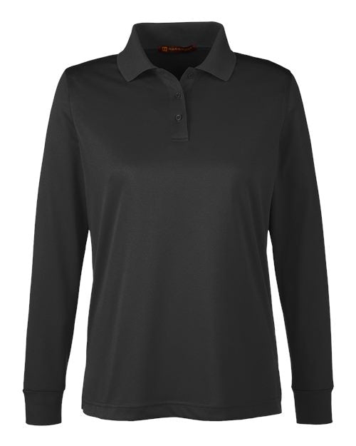 Harriton Women's Advantage Snag Protection Plus IL Long Sleeve Polo M348LW