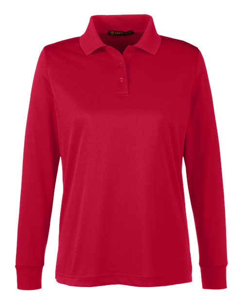 Harriton Women's Advantage Snag Protection Plus IL Long Sleeve Polo M348LW