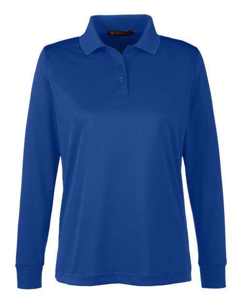 Harriton Women's Advantage Snag Protection Plus IL Long Sleeve Polo M348LW