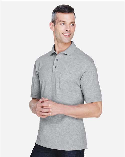 Harriton Men's Easy Blend™ Polo with Pocket M265P