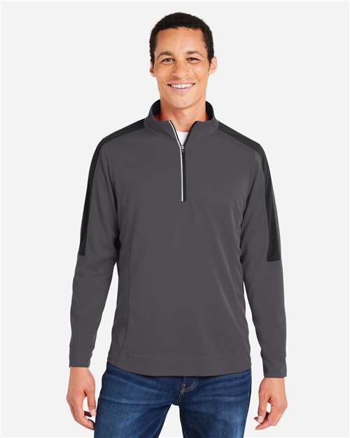 CORE365 Men's Market Snag Protect Mesh Colorblock Quarter-Zip Pullover CE404