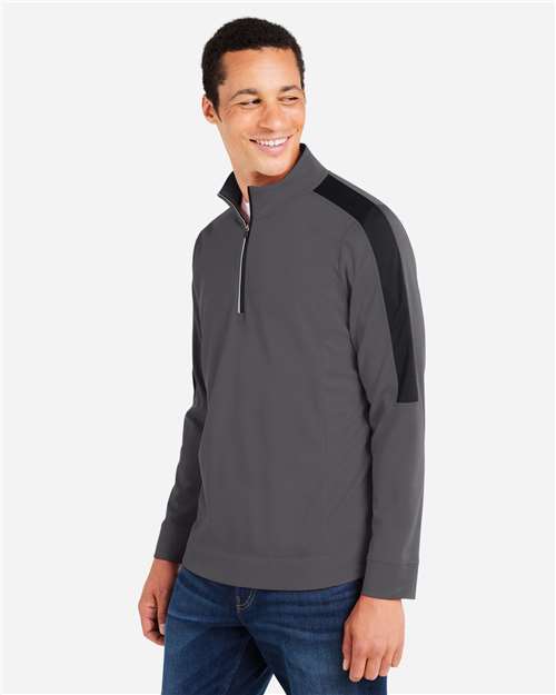 CORE365 Men's Market Snag Protect Mesh Colorblock Quarter-Zip Pullover CE404