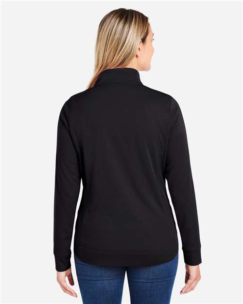 CORE365 Women's Market Snag Protect Mesh Colorblock Quarter-Zip Pullover CE404W