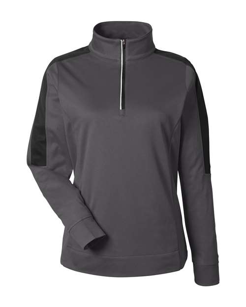 CORE365 Women's Market Snag Protect Mesh Colorblock Quarter-Zip Pullover CE404W