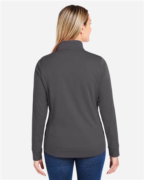 CORE365 Women's Market Snag Protect Mesh Colorblock Quarter-Zip Pullover CE404W
