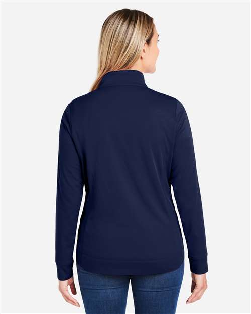 CORE365 Women's Market Snag Protect Mesh Colorblock Quarter-Zip Pullover CE404W