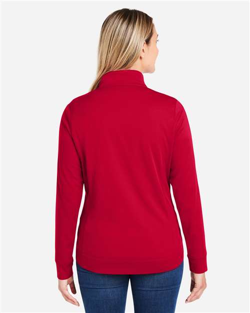 CORE365 Women's Market Snag Protect Mesh Colorblock Quarter-Zip Pullover CE404W