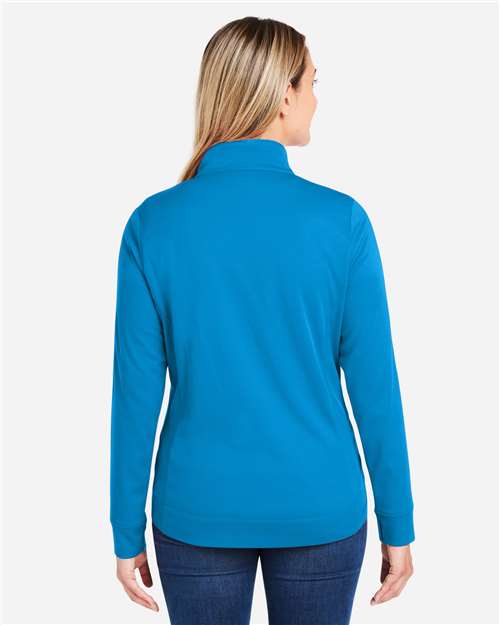 CORE365 Women's Market Snag Protect Mesh Colorblock Quarter-Zip Pullover CE404W