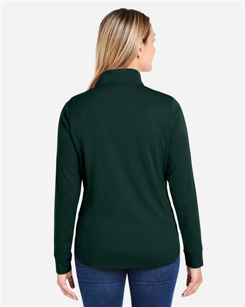 CORE365 Women's Market Snag Protect Mesh Colorblock Quarter-Zip Pullover CE404W
