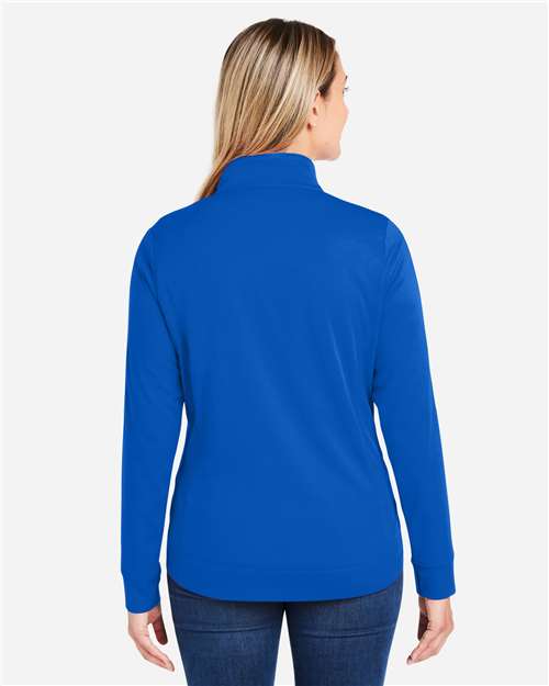 CORE365 Women's Market Snag Protect Mesh Colorblock Quarter-Zip Pullover CE404W