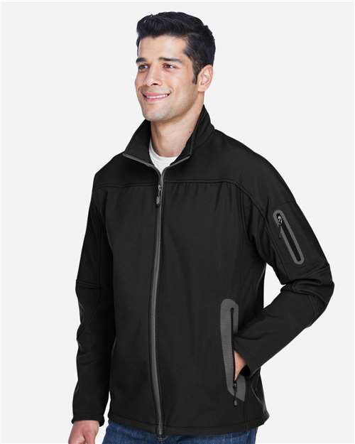 North End Men's Three Layer Fleece Bonded Shell Technical Jacket 88138