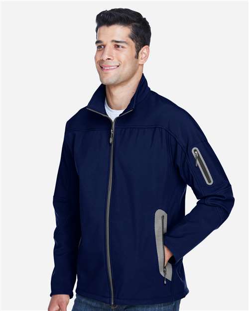 North End Men's Three Layer Fleece Bonded Shell Technical Jacket 88138