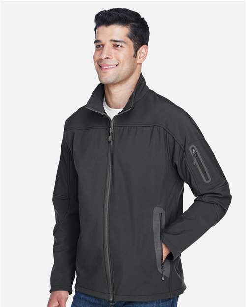 North End Men's Three Layer Fleece Bonded Shell Technical Jacket 88138