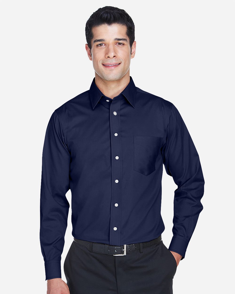 Devon & Jones Men's Crown Collection® Solid Stretch Twill Woven Dress Shirt DG530