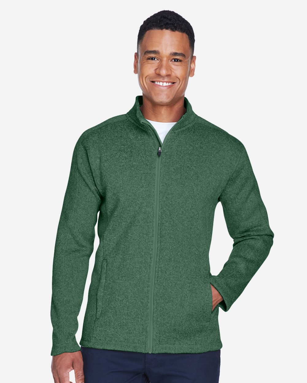 Devon & Jones Men's Bristol Full-Zip Sweater Fleece Jacket DG793