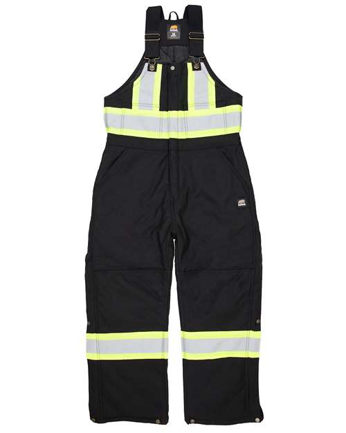 Berne Apparel Safety Striped Arctic Insulated Bib Overall HVNB02
