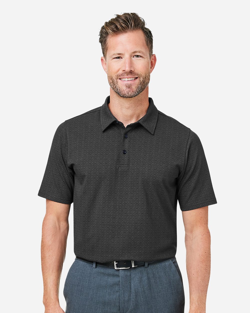Devon & Jones Men's Crownlux Performance® Geo Polo DG101