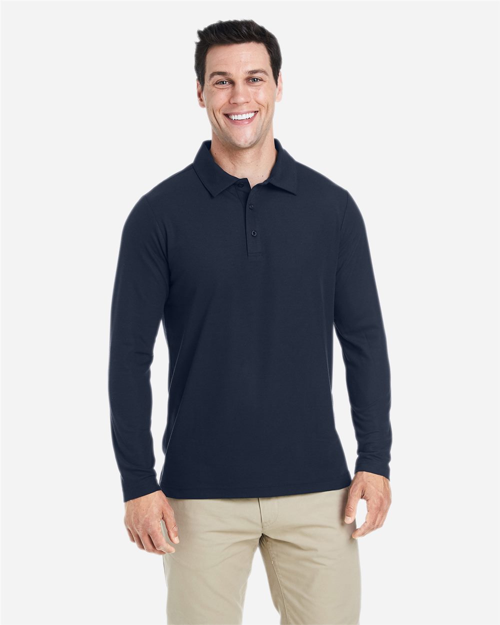 CORE365 Men's Fusion ChromaSoft™ Long Sleeve Pique Polo CE112L
