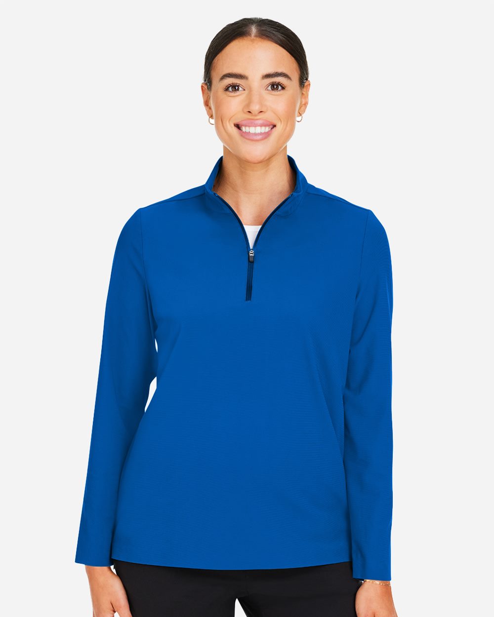 Devon & Jones Women's CrownLux Performance® Windsor Welded Quarter-Zip Pullover DG410W