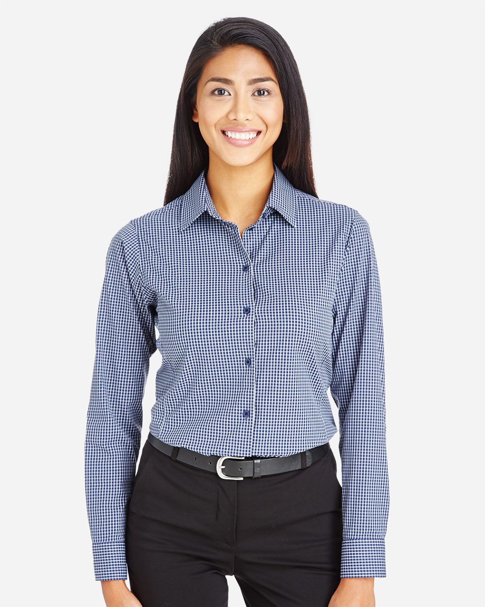 Devon & Jones Women's CrownLux Performance® Tonal Mini Check Woven Dress Shirt DG535W