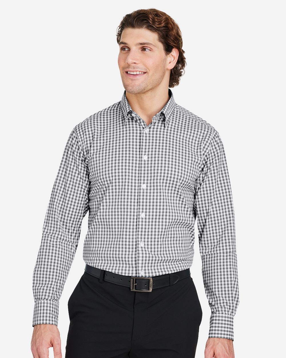 Devon & Jones Men's CrownLux Performance® Gingham Dress Shirt DG536